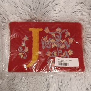 Red Embroidered Cosmetic Bag